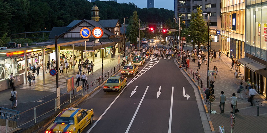 Harajuku, the youthful district famous for shopping in Tokyo, fashion, and unique trends.