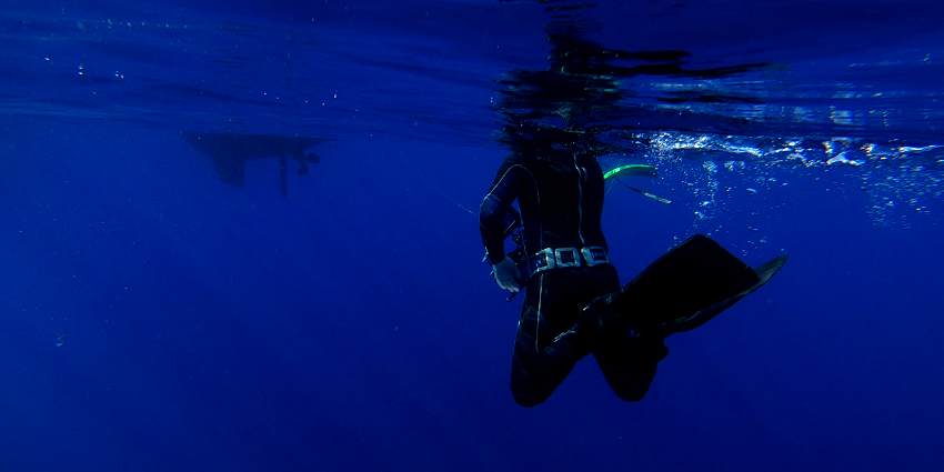 image of a snorkeller underwater similar to Havelock Island waters of Andaman and Nicobar