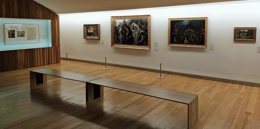 Painting belonging to the Roman Era displayed at the History Museum in Madrid, Spain.