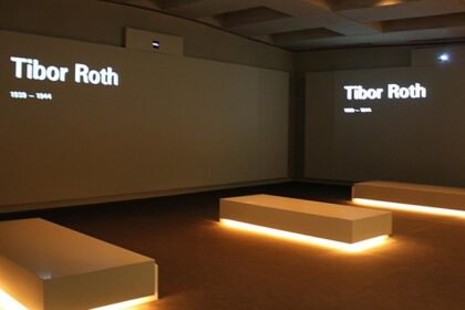 An image showing the interior of the Holocaust Memorial Museum Berlin, a sincere exhibit.