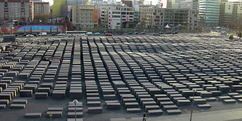 An image showing the Holocaust Memorial Berlin, a tribute to historical remembrance.