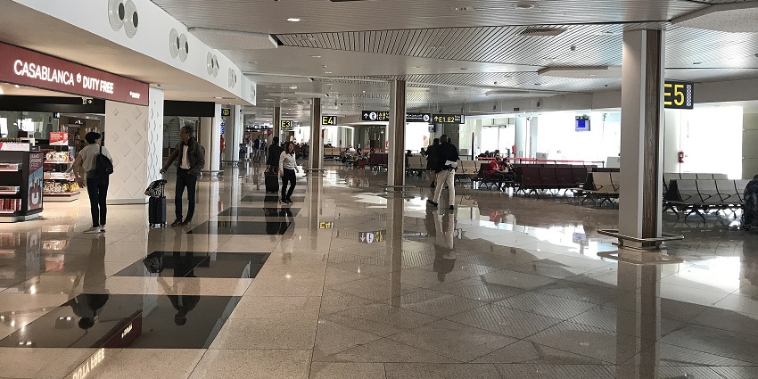 The exquisite interior of the Mohammed V International Airport.
