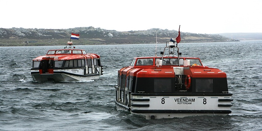 Stanley in Falkland Islands, the closest accessible point to reach South Georgia island