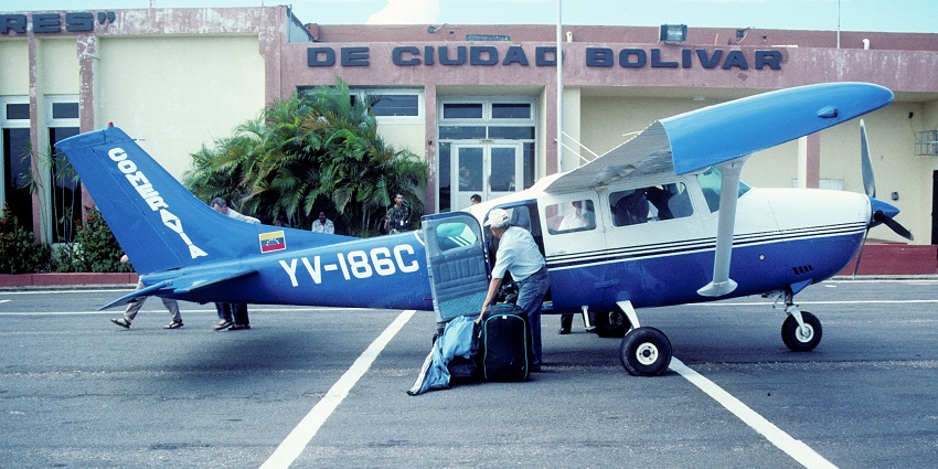 Travellers can reach Canaima National Park by taking flight from Ciudad Bolivar airport.