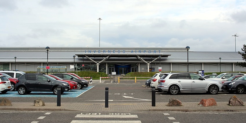 An image of the Inverness Airport, The nearest airport to Cairngorm National Park