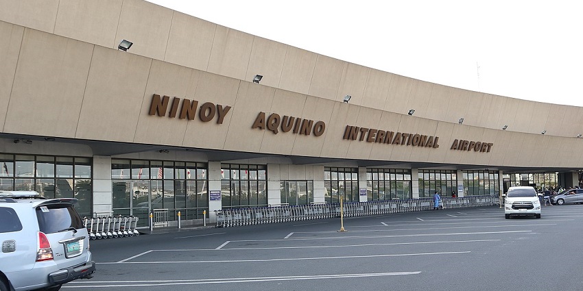 The entrance of Ninoy Aquino International Airport.