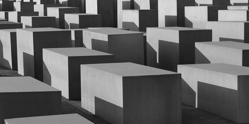 An image showing the Holocaust Memorial Berlin, symbolising memory and reflection.