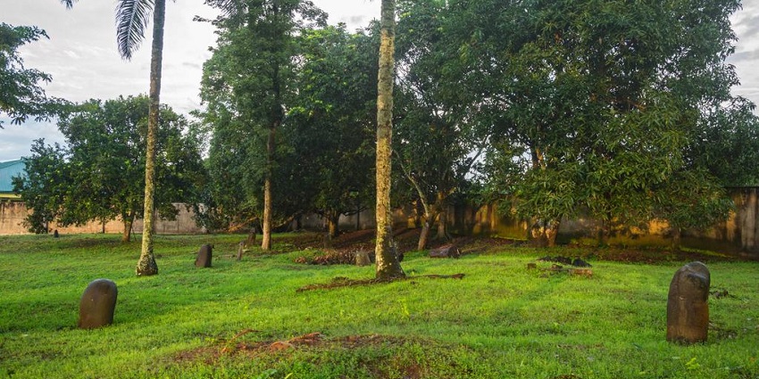 The monoliths near the Agbokim Waterfalls Nigeria are believed to be over 1,500 years old