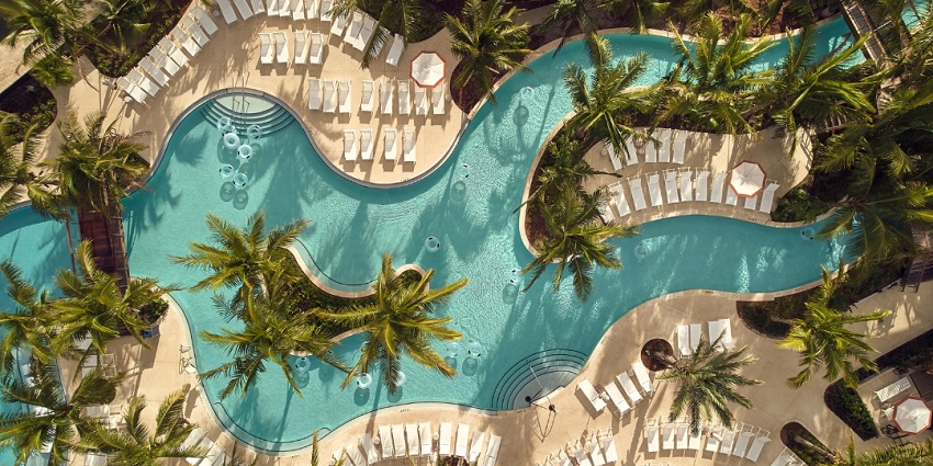 Lazy river at Illa Fantasia- One of the theme parks in Spain Barcelona