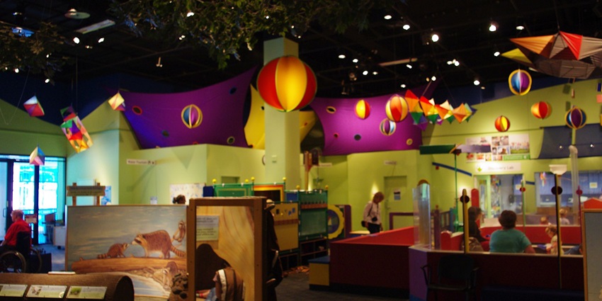 Interactive play area at Imagine That!, filled with creative and educational activities.