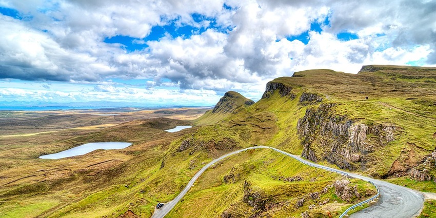 The Isle of Skye leaves tourists mesmerized by the rugged coastlines and rock formations.