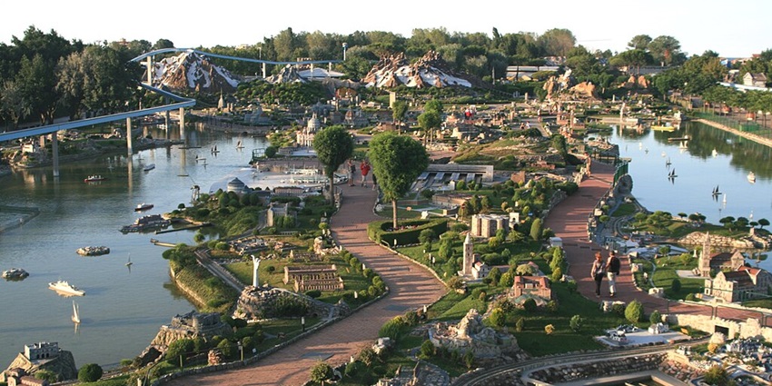 An aerial view of the Italia in Miniatura