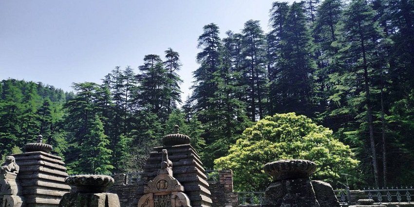 View of Jageshwar Dham, a place of worship - one of the places to visit near Mukhteshwar.