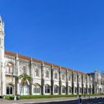 A glimpse of an entrance at Jeronimos monastery standing in Lisbon’s Belém district.