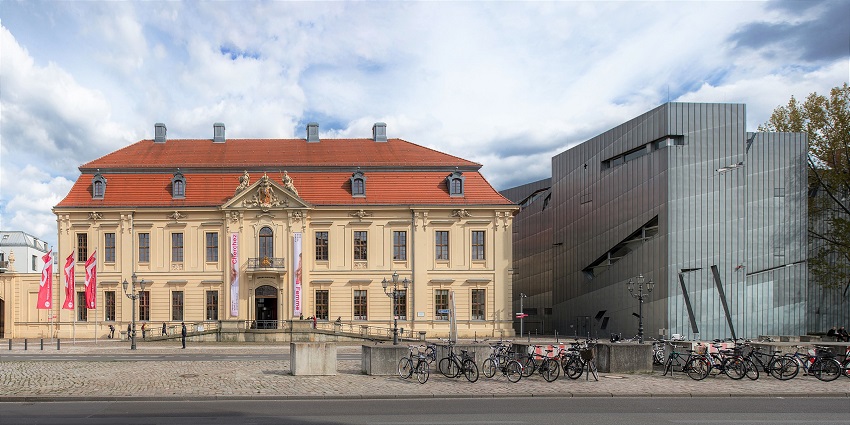An image of the Jewish Museum Berlin, showcasing its modern architectural design.