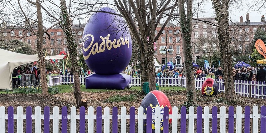 Image of the Cadbury Egg Hunt during the Easter Festival