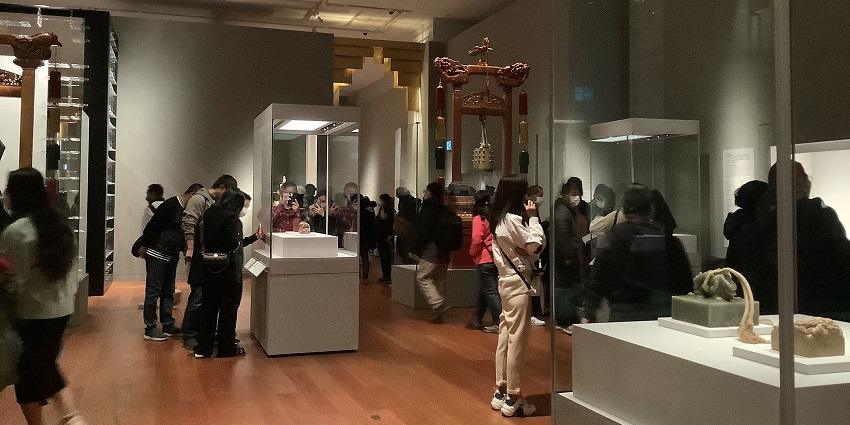 Visitors in the Palace Museum Hong Kong, participating in the varied activities.