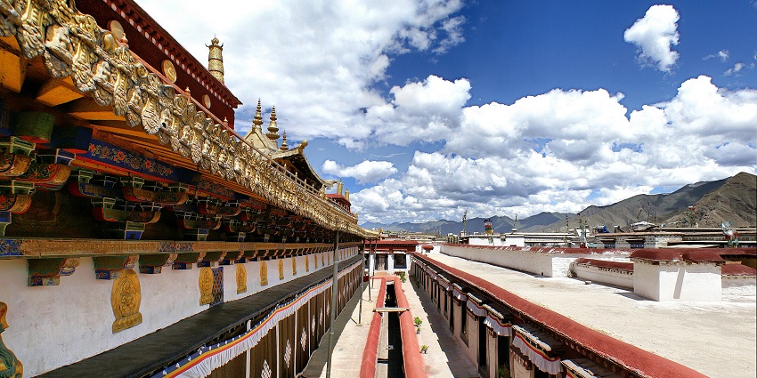 Snapshot of the a corner of Jokhang Temple in the trans Himalayan region