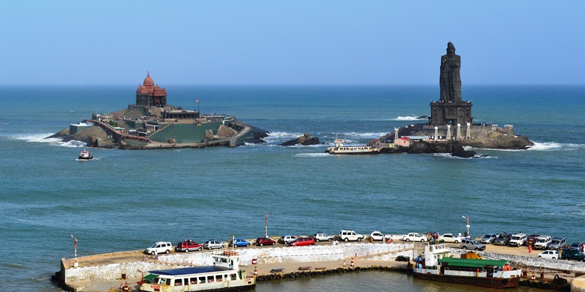 Kanyakumari, one of the top places to visit in April in South India, offers breathtaking ocean views.