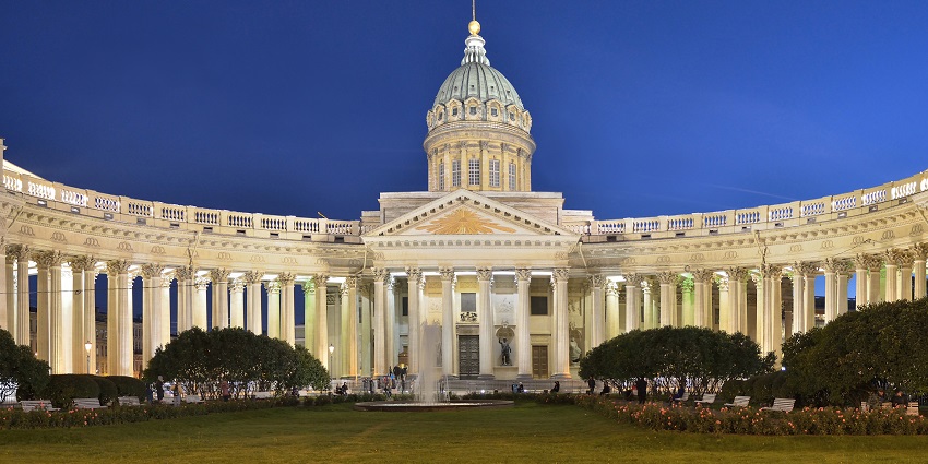 Historic Orthodox cathedral is known for its striking red façade