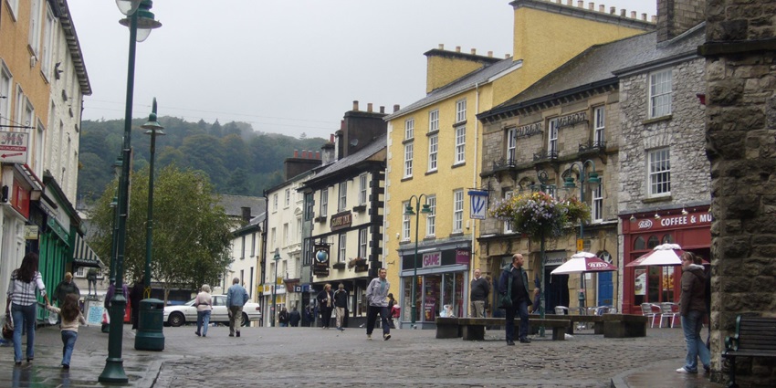 An image of historic market town Kendal in Cumbria, known for the Kendal Mint Cake