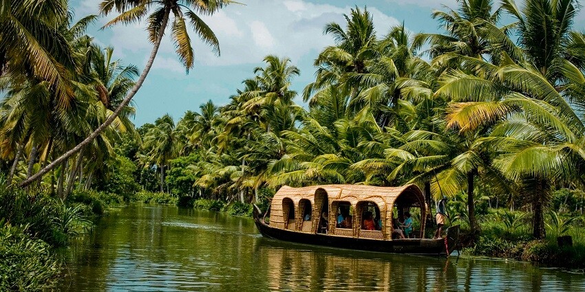 View of Kerala which is one of the best places to visit in India in December with friends.