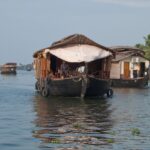 The beautiful scenic image of the Backwater of Kerala and the boathouse cruise, India.