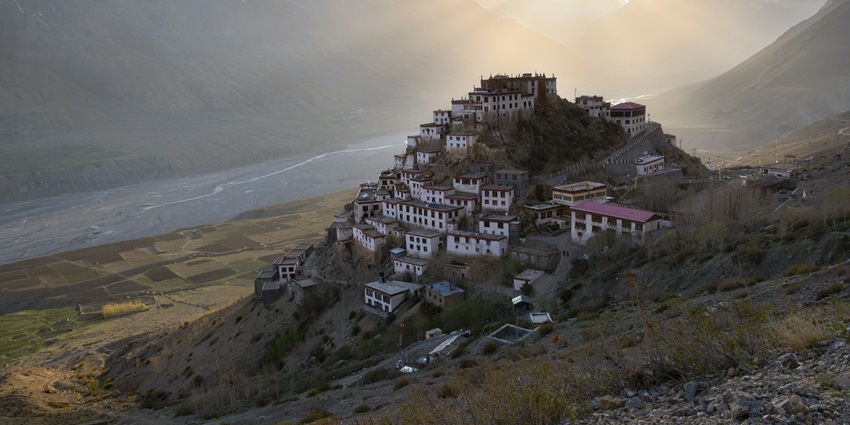A view of the Key Monastery, one of the many monasteries in India