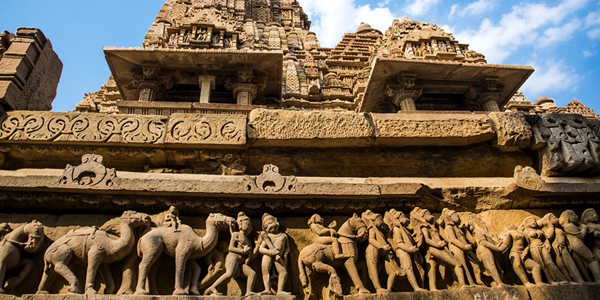 An image of the Khajuraho Temple, one of the destinations to visit in April in North India.