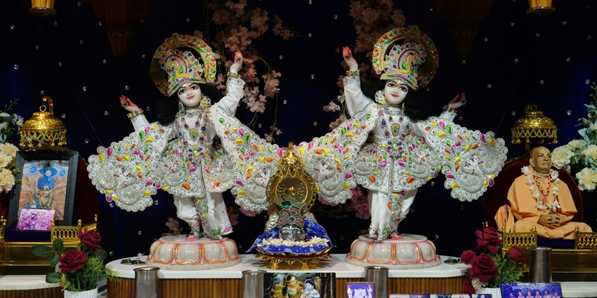 Sacred temple dedicated to Radha and Krishna’s divine love