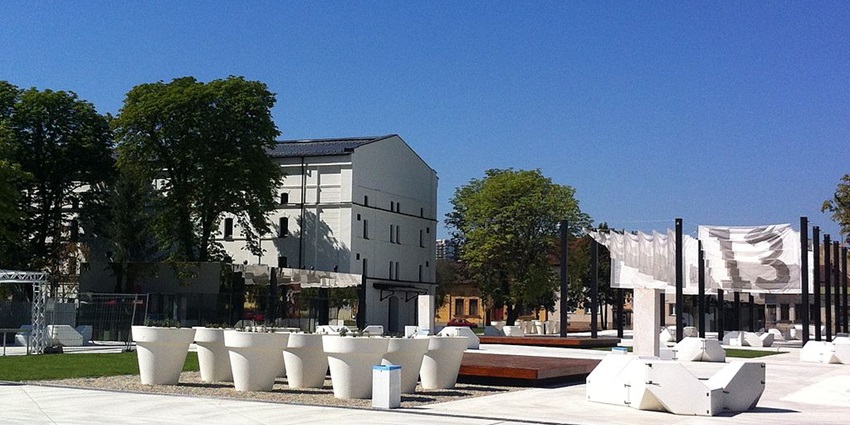 A glimpse of the iconic Kulturpark, one of the top places to explore Kosice nightlife.
