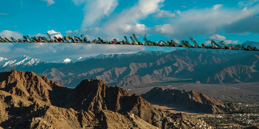 An image of A view from Leh Palace, Ladakh, a destination to visit in September in North India