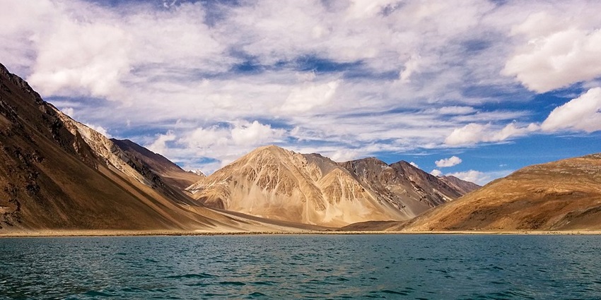 An image of the Pangong Lake in Ladakh, one of the destinations to visit in September and October