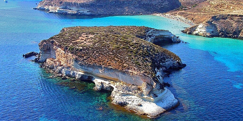 The Rabbit islet (Isola dei Conigli) is located close to Lampedusa island.