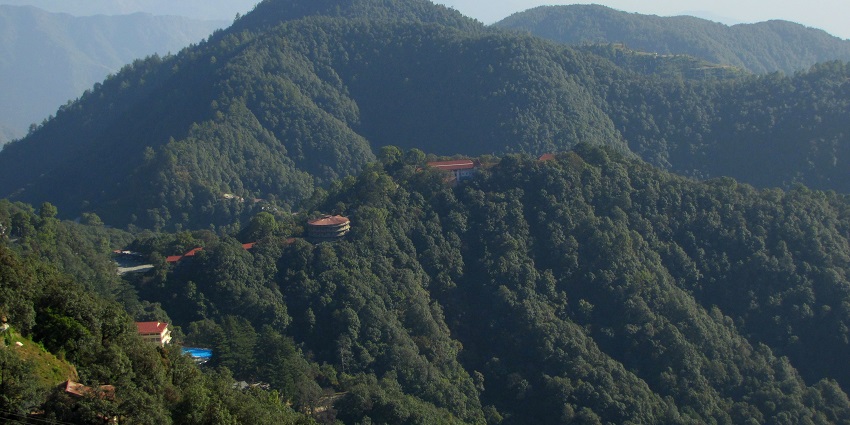An image showing Woodstock School in Landour Cantonment, with its historic buildings and campus.