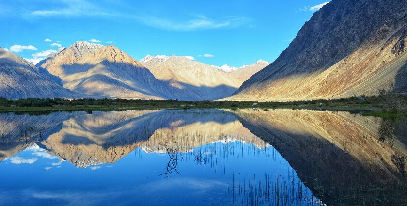 A beautiful view of rugged terrains at Indus Valley, a top spot for Leh Trekking