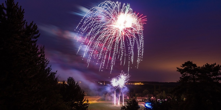 An image resembling a New Year fireworks display at Augustusplatz in Leipzig, Germany