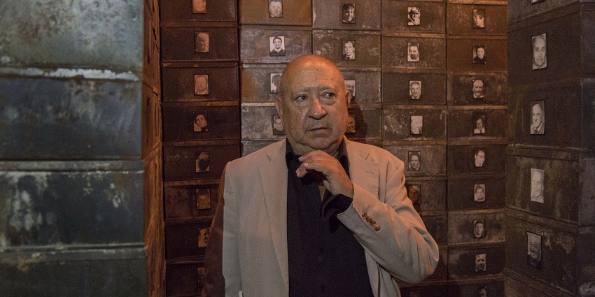 Image of the iconic artist Christian Boltanski the installer of Les Archives du Cœur
