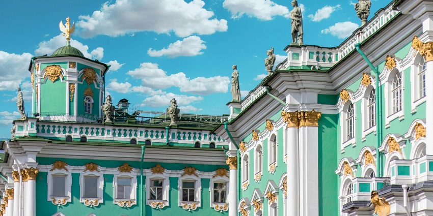 Photo of the Winter Palace During Daytime and history like the State Hermitage Museum