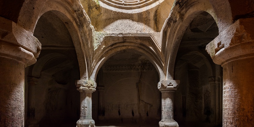 Aesthetic blended with historical charm in the Geghard Monastery.