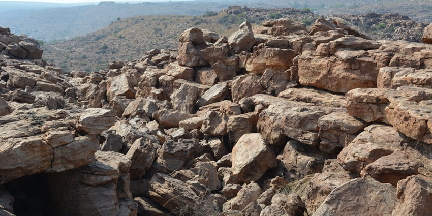Beautiful image of the Gandikota fort and the Gandikota Trekking hills in Andhra Pradesh