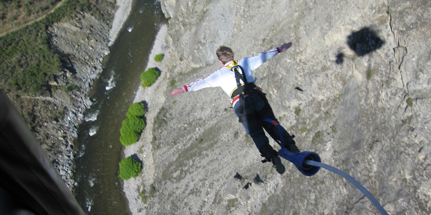Jump from Nevis Bungee Platform near the Vizag in Andhra Pradesh
