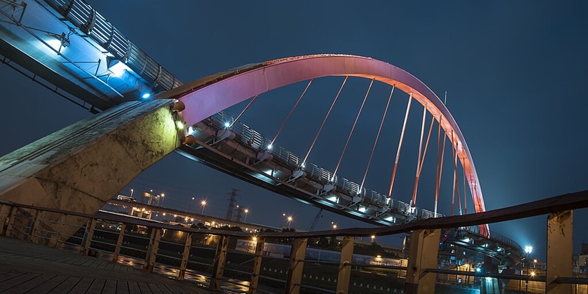 Symbolize love with a romantic padlock at a scenic bridge.