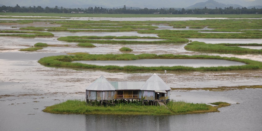 A stunning image of Loktak Lake, one of the offbeat places to visit in December in India.