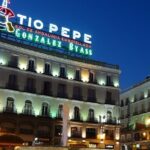 Puerta del Sol in Madrid, Spain, showcasing the lively Madrid Nightlife scene.