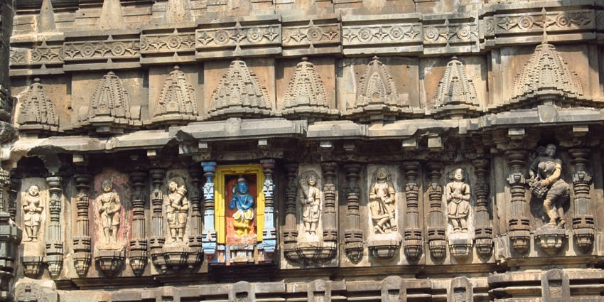 Sacred temple blending spiritual significance with intricate design near Tarapur Fort.