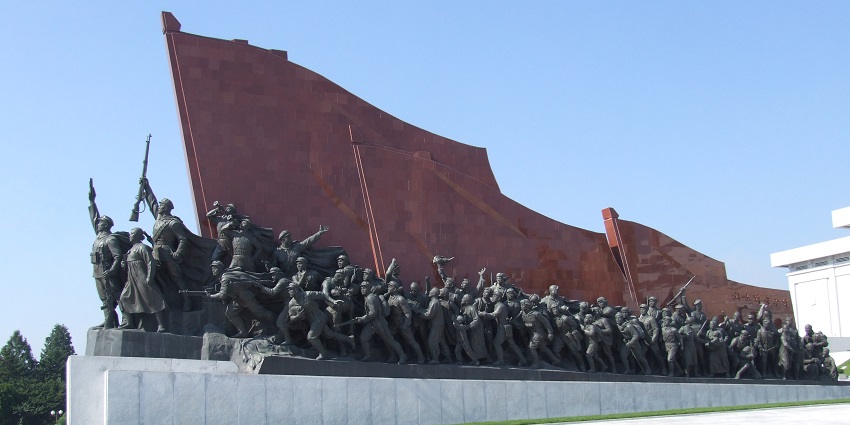 An image of the Iconic bronze statues in Pyongyang honouring North Korea’s leaders
