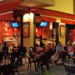 An image of People sitting and enjoying the nightlife in the city of Marbella in Spain