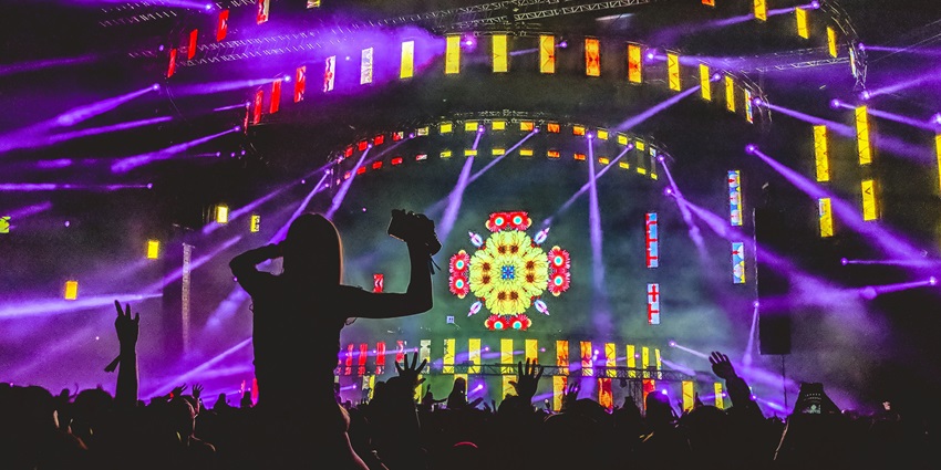 Electronic concerts organised at the music festival, with great ambience.
