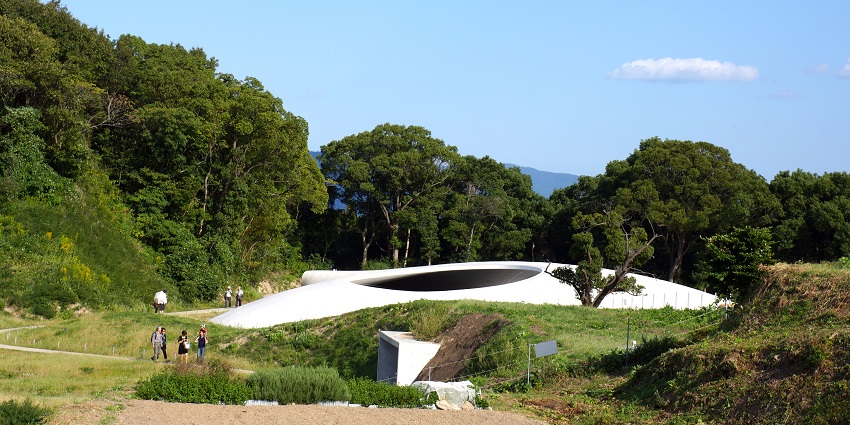 Breathtaking structures of Teshima Art museum showcasing creativity, history, innovation